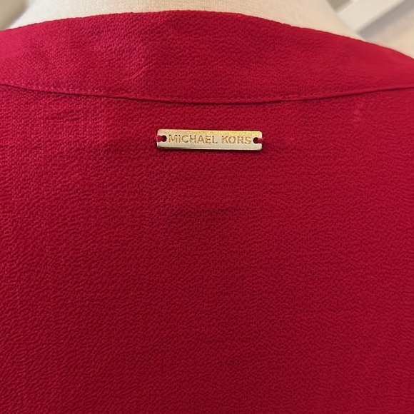 Michael Kors V-neck red blouse - Picture 5 of 8